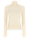 Ganni Turtleneck Sweater With Lace Trim