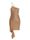 AndreĀdamo Sequin One Shoulder Dress