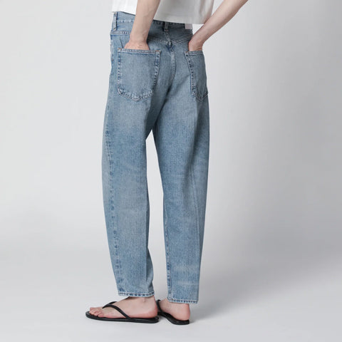 AGOLDE 80's pleated jeans in indigo denim