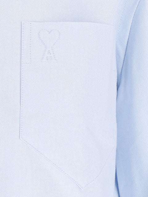 AMI PARIS Shirts LIGHT BLUE