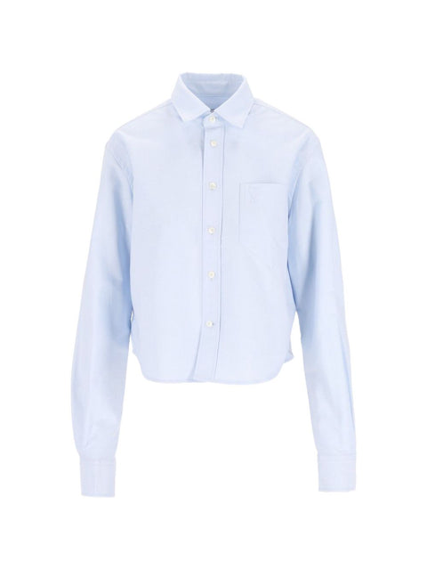 AMI PARIS Shirts LIGHT BLUE