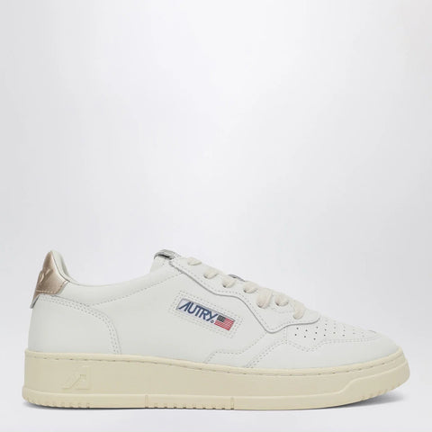 AUTRY Medalist white/gold leather trainer
