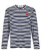 Comme Des Garçons Play Striped T-shirt With Heart Patch