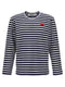 Comme Des Garçons Play Logo Patch Stripes T-shirt