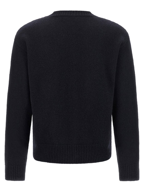 A.p.c. Lila Wool Cardigan With Logo Intarsia