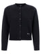 A.p.c. Lila Wool Cardigan With Logo Intarsia