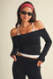 Active Off Shoulder Double Layered Top