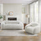 Adell Polar Bear 2-Piece Faux Fur Living Room Set with Sofa & Swivel Cuddle Chair – Ivory White