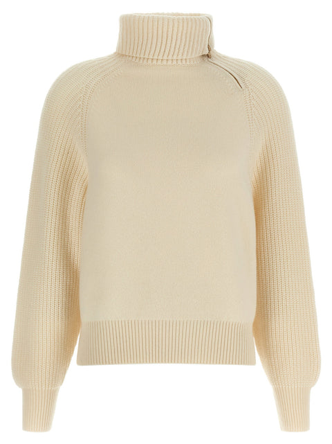 Agnona High Neck Sweater With Zip