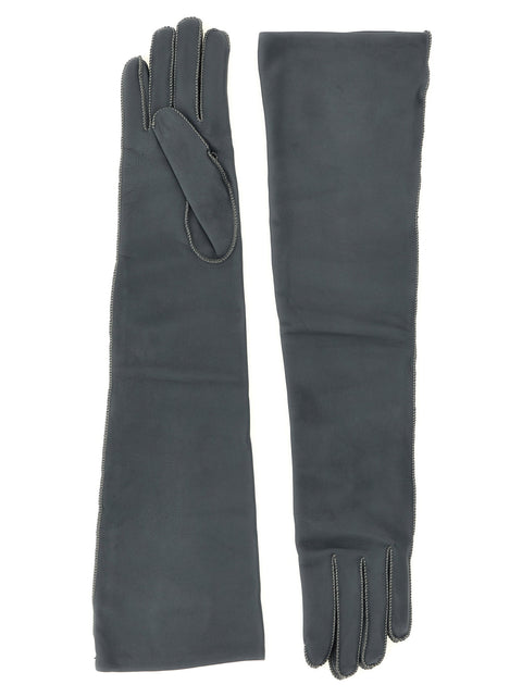Agnona Long Leather Gloves