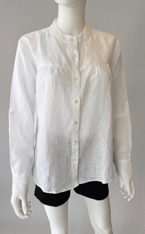 Aizel Linen Blouse - White