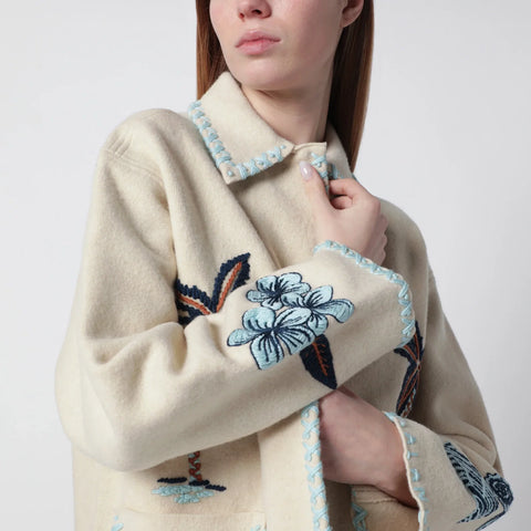 Alanui Sand-colored wool Remember Me jacket