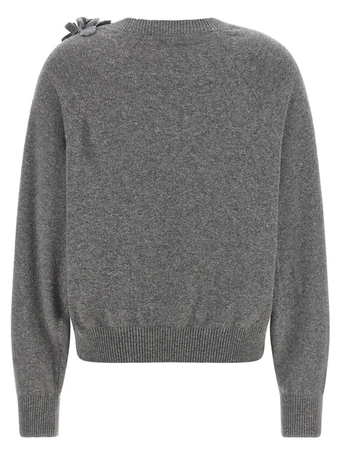 Alberta Ferretti Embroidered Flower Sweater