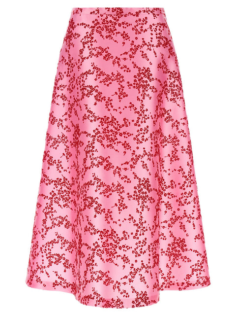 Alberta Ferretti Mikado Floreale Skirt