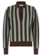 Alberto Biani Striped Knit Polo Shirt