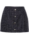 Alessandra Rich Sequin checked tweed mini skirt