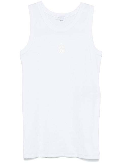 Alexander McQueen Skull-embroidered tank top