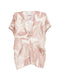 Alysi V-neck short sleeves Printed silk blouse