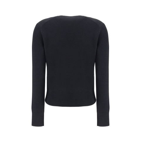 Ami Paris Black Merino Wool Sweatshirt