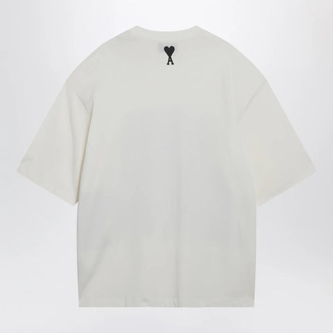 Ami Paris Cream white T-shirt with logo print