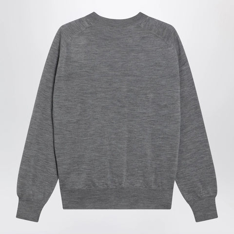 Ami Paris Grey wool Ami de Coeur sweater