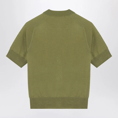 Ami Paris Matcha green Ami De Coeur wool cardigan