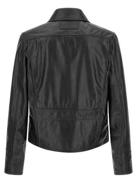Amiri Leather Jacket With Zip