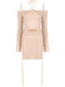 AndreĀdamo AndreÄdamo Knit ribbed mini dress
