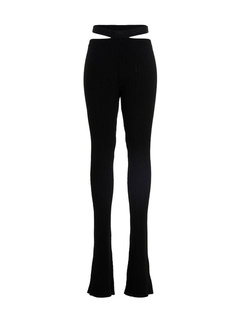 AndreĀdamo Ribbed Flared Trousers