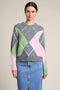 Argyle Pattern Knit Sweater