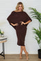 Asymmetrical Sweater Dress - Chocolate Brown