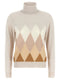 Ballantyne New Diamond Turtleneck Sweater With Diamond Intarsia