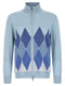 Ballantyne Classic Diamond Intarsia Zip Cardigan