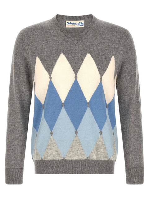 Ballantyne Classic Diamond Intarsia Sweater