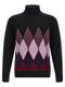 Ballantyne Classic Diamond Intarsia Turtleneck Sweater