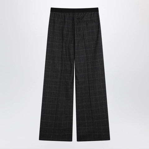 Balenciaga Dark grey tartan trousers