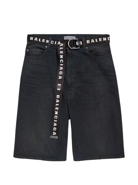 Balenciaga Denim Cotton Shorts