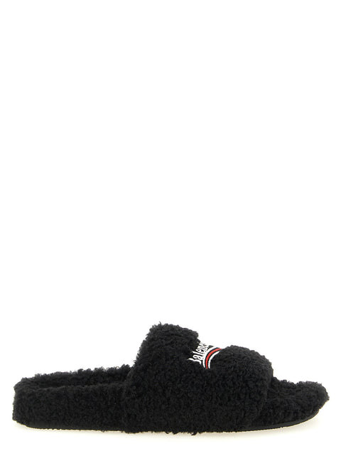 Balenciaga Furry Open Sandals