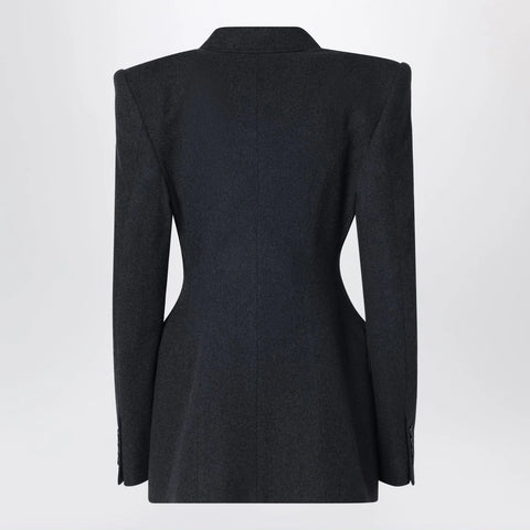 Balenciaga Grey double-breasted cashmere jacket