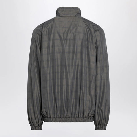 Balenciaga Grey/blue nylon zip-up jacket