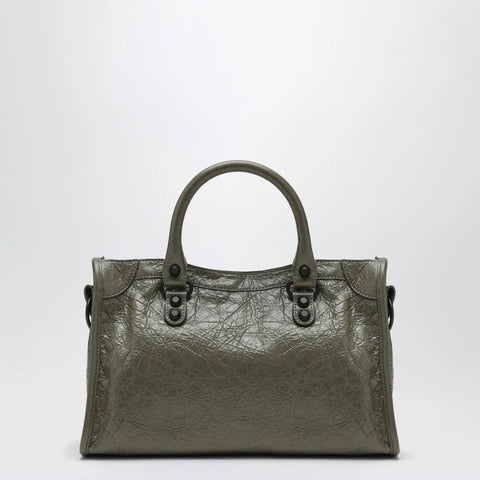 Balenciaga Le City small tote bag in military green