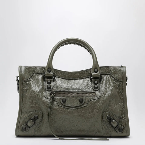 Balenciaga Le City small tote bag in military green