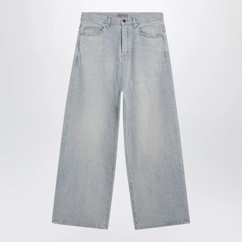Balenciaga Light blue wide-leg denim jeans