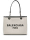 Balenciaga Logo Print Canvas Tote Bag