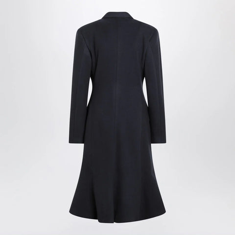 Balenciaga Navy blue Midi Godet wool coat