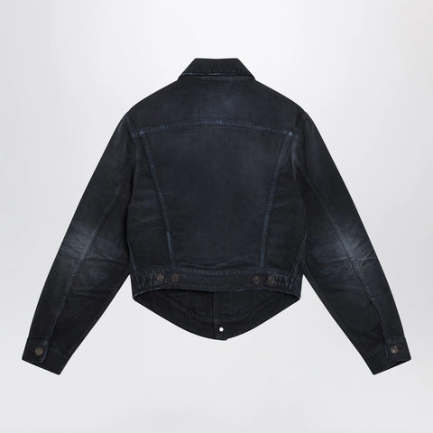 Balenciaga Navy blue jacket with curved waist