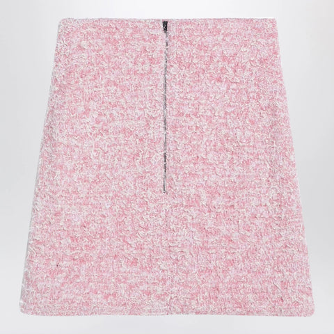 Balenciaga Pink cotton blend tweed mini skirt