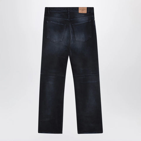 Balenciaga Wide-leg blue washed-effect jeans