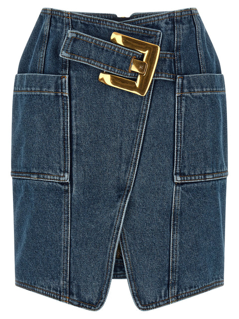 Balmain Belted Skirt