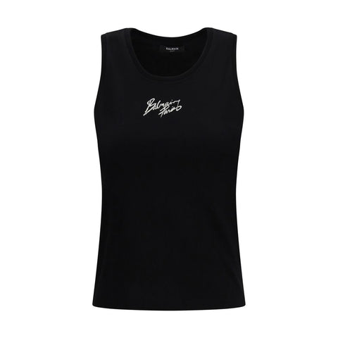 Balmain Black Cotton T-Shirt